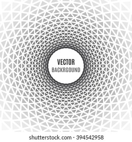 Geometric circular background, vector illustration. Outside light, gray gradient.