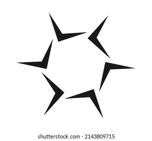 Geometric circular, cycle icon. Spiral, swirl, twirl design element