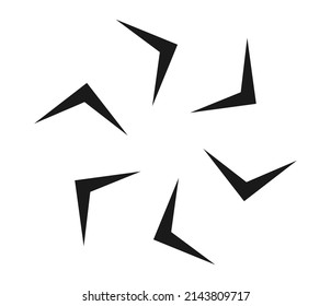 Geometric circular, cycle icon. Spiral, swirl, twirl design element