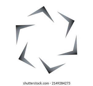 Circular geométrica, icono de ciclo. Elemento de diseño de espiral, giratorio