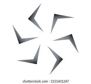 Geometric circular, cycle icon. Spiral, swirl, twirl design element