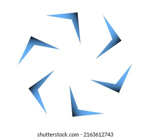 Geometric circular, cycle icon. Spiral, swirl, twirl design element