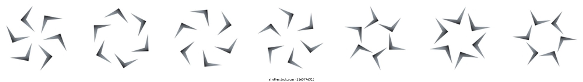 Geometric circular, cycle icon. Spiral, swirl, twirl design element