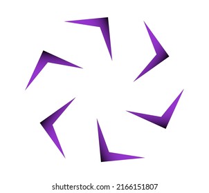Circular geométrica, icono de ciclo. Elemento de diseño de espiral, giratorio