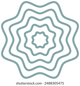 Geometric circular element with concentric, radial, radiating lines. Abstract background with concentric, Geometric element. Geometric pattern in the form of a star.