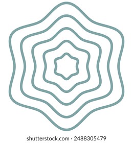 Geometric circular element with concentric, radial, radiating lines. Abstract background with concentric, Geometric element. Geometric pattern in the form of a star.