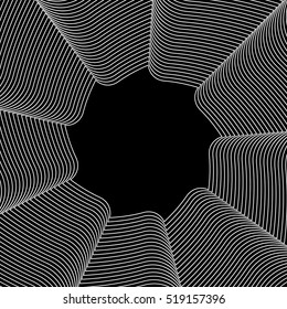 Geometric circular element - Rotating spiral, swirl shape