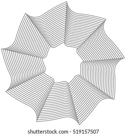 Geometric circular element - Rotating spiral, swirl shape