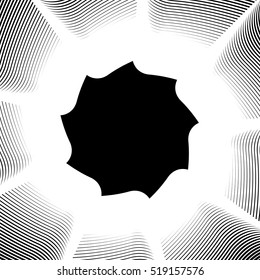 Geometric circular element - Rotating spiral, swirl shape