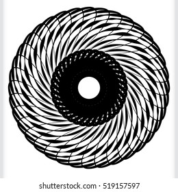 Geometric circular element - Rotating spiral, swirl shape