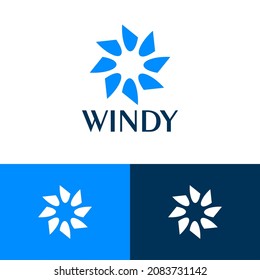 Geometric circular logo design concept. Tech logomark illustration. Can representing sea, system, ocean, travel, vacation.
