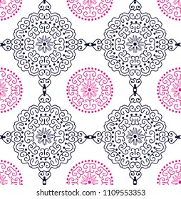 Geometric circular motifs pattern ethnic design for textile pattern,fashion print,carpet design,lace design