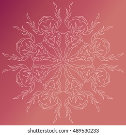 Geometric circular ornament. Isolated vector mandalas.