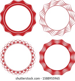 Geometric circular ornaments set of vector patterns.