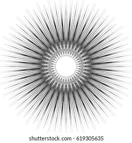 Geometric circular pattern. Abstract monochrome illustration series