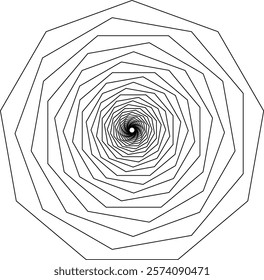 Geometric circular radial radiating abstract 3D illusion pattern vector 
