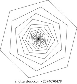 Geometric circular radial radiating abstract 3D illusion pattern vector 