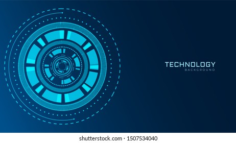 geometric circular shape abstract technology background