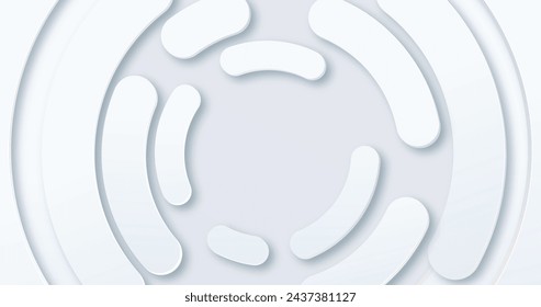 Geometric circular shapes background paper style vector design in eps 10