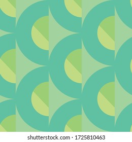 Geometric circular shapes, color block. Vector repeat pattern background. Great for stationary, home decor, gift, products, backgrounds.