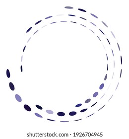 Geometric circular spiral, swirl, twirl. Cochlear, vortex and volute shape. Vector illustration