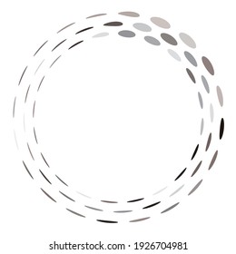Geometric circular spiral, swirl, twirl. Cochlear, vortex and volute shape. Vector illustration