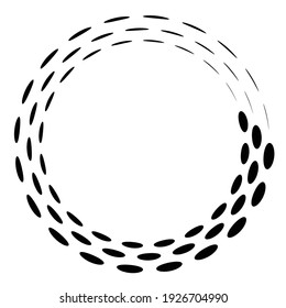 Geometric circular spiral, swirl, twirl. Cochlear, vortex and volute shape. Vector illustration
