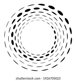 Geometric circular spiral, swirl, twirl. Cochlear, vortex and volute shape. Vector illustration