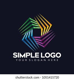 Geometric Circular Square Outline Morocco Ornament Decoration Vector Logo Design Template