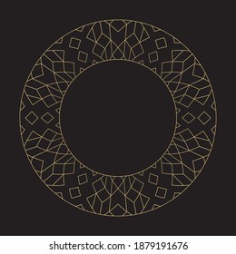Geometric circular stylish frames. Art ornament of elements of design of luxury goods, logos, monograms. Vector illustration.