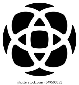 Geometric circular - symmetric element, symbol for logos