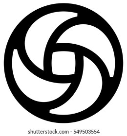 Geometric circular - symmetric element, symbol for logos