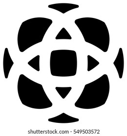 Geometric circular - symmetric element, symbol for logos