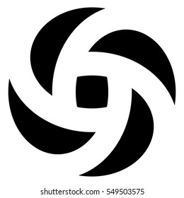 Geometric circular - symmetric element, symbol for logos