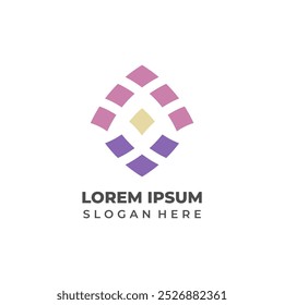 Logotipo de torre circular geométrica para arquitetura