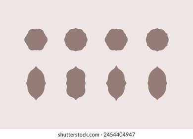 Marco clásico geométrico en estilo árabe. Marcos de diseño simple. Forma de Vector para envases, etiquetas, postales, invitaciones, publicaciones en redes sociales.