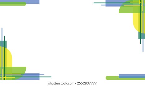 Geometric clean banner background with copy space