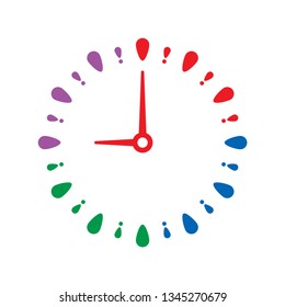 geometric clock symbol design