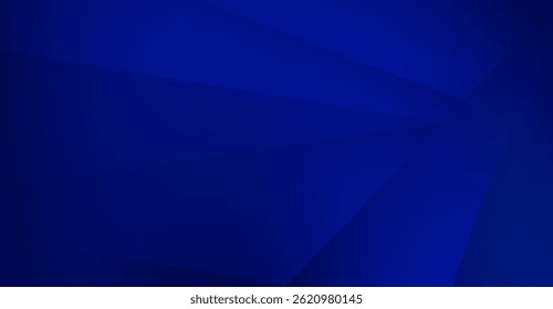 Superfície azul de cobalto geométrico com formas em camadas para fundos abstratos modernos, projetos de design artístico ou modelos de apresentação elegantes em contexto digital
