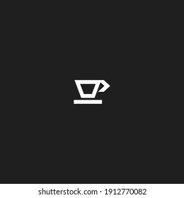 geometric coffee cup vector illustration