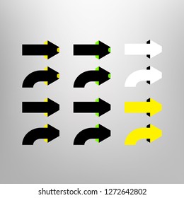 Geometric color arrow set