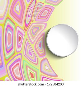 Geometric color background with 3d place for text