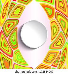 Geometric color background with 3d place for text