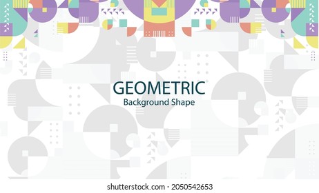 Geometric color background shape vector graphic design. pattern color