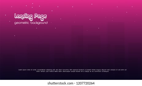 geometric color background vector templates for landing page also suitable for magazine cover