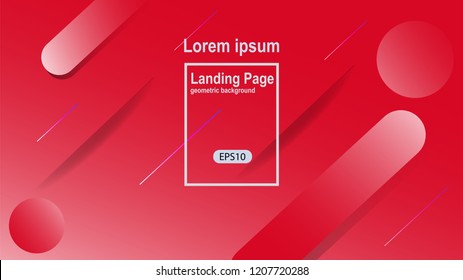 geometric color background vector templates for landing page also suitable for magazine cover