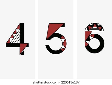 Geometrische Farbblockelemente, digitales Totem-Konzept, Design 4-6