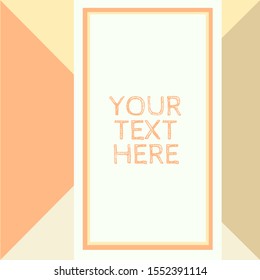 Geometric Color Blocked Background template with framed copy space