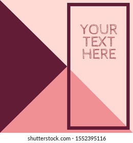 Geometric Color Blocked Background template with framed copy space