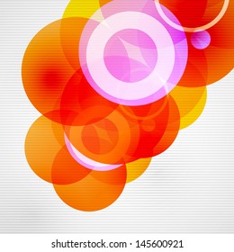 Geometric color circles vector modern template